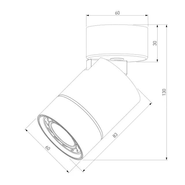 Точечный светильник Elektrostandard 25013/01/(a065463) NIRO — черный, ракурс 5