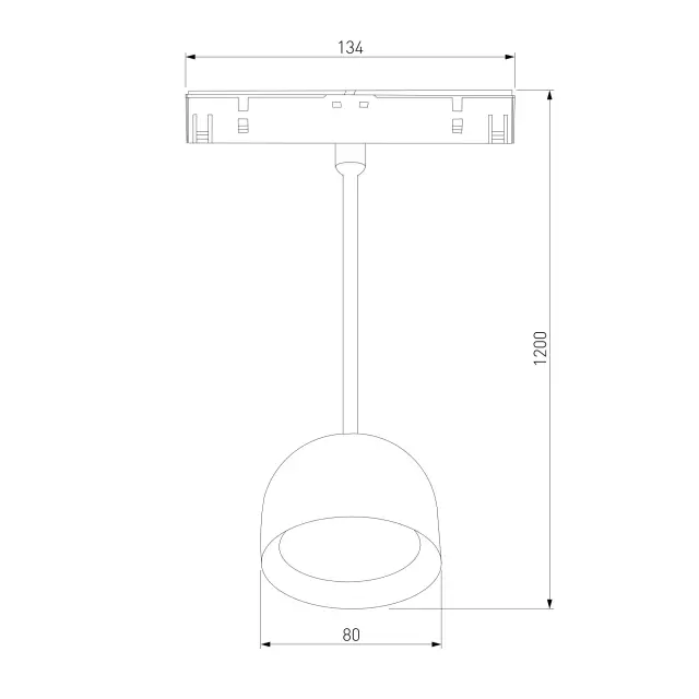 Slim Magnetic Трековый светильник 8W 4000K Uno (белый) 85126/01, ракурс 8