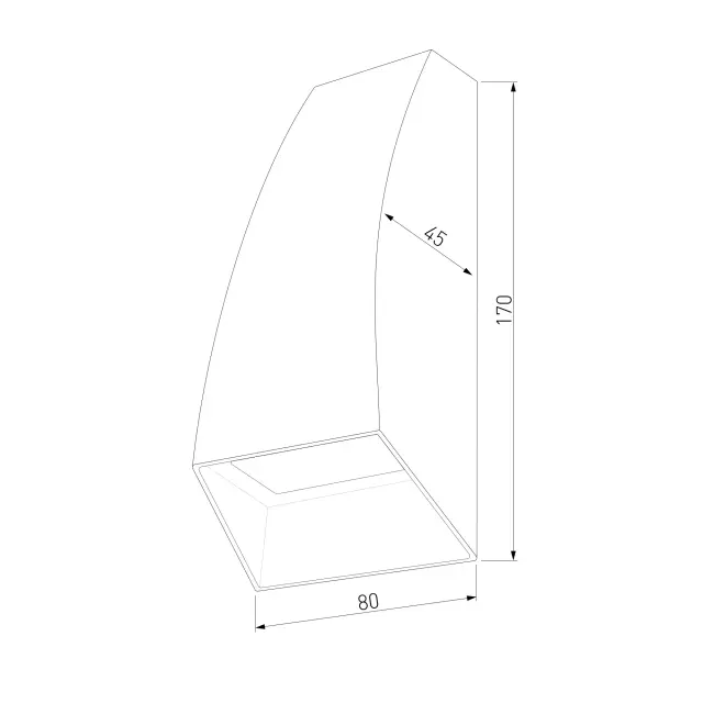 Уличный светильник Elektrostandard 1016 TECHNO/(a065806) FORW — серый, ракурс 2