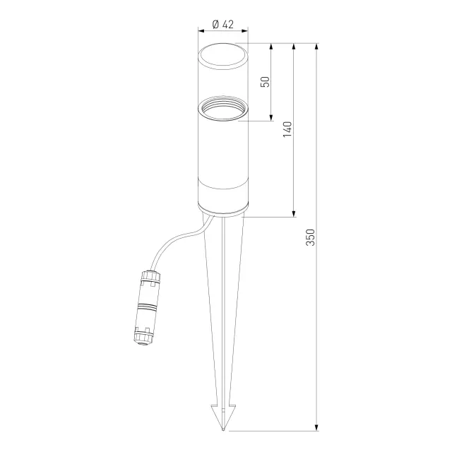 Уличный светильник Elektrostandard 35166/S черный/(a066034) HIDDEN, ракурс 6
