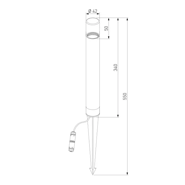 Уличный светильник Elektrostandard 35166/F серый/(a066037) HIDDEN, ракурс 5