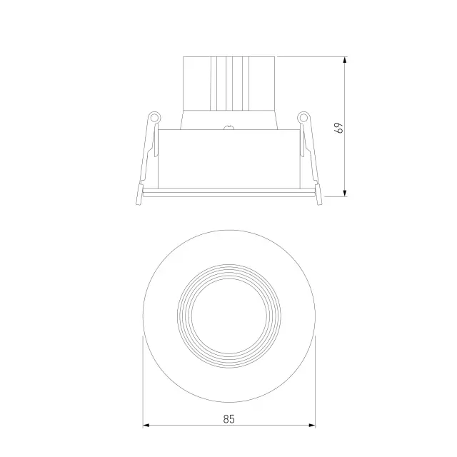 Точечный светильник Elektrostandard 25096/LED/(a066135) ARTIS — белый, ракурс 5