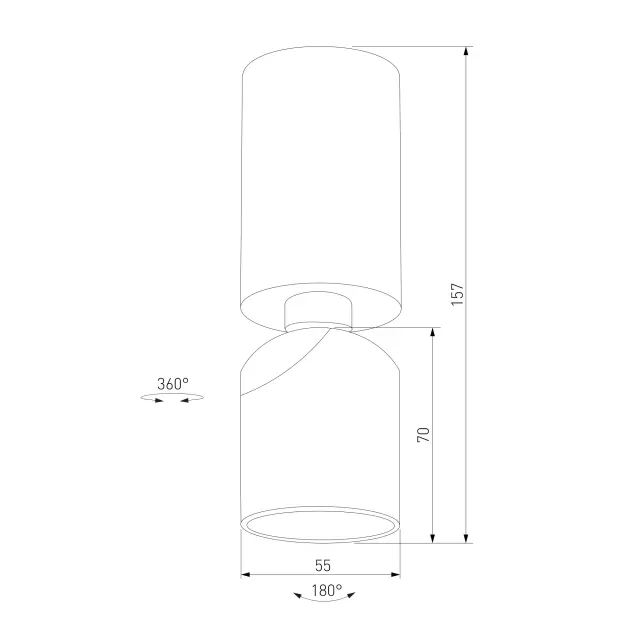 Точечный светильник Elektrostandard 25106/LED/(a066398) SPOT — черный, ракурс 5