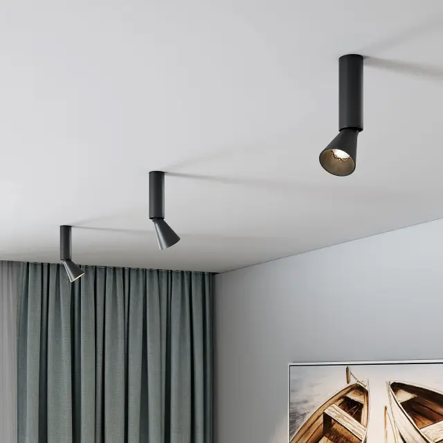 Точечный светильник Elektrostandard 25107/LED/(a066495) PIKS — черный, ракурс 4