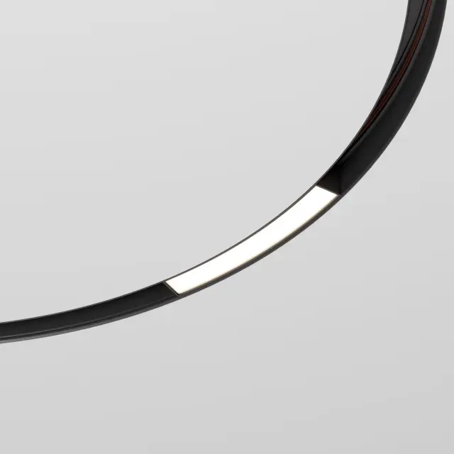 Slim Magnetic Трековый светильник для радиусного шинопровода 8W 4200K Planar чёрный Ø 800мм 85179/01 — черный