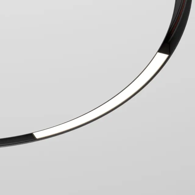 Slim Magnetic Трековый светильник для радиусного шинопровода 16W 4200K Planar чёрный Ø 800мм 85180/01 — черный