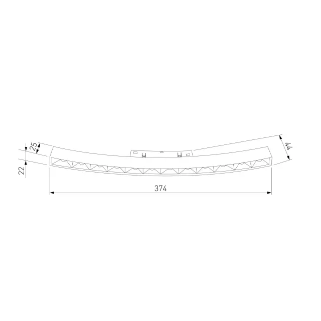 Slim Magnetic Трековый светильник для радиусного шинопровода 12W 4200K Intenso чёрный Ø 1200мм 85186/01 — черный, ракурс 4