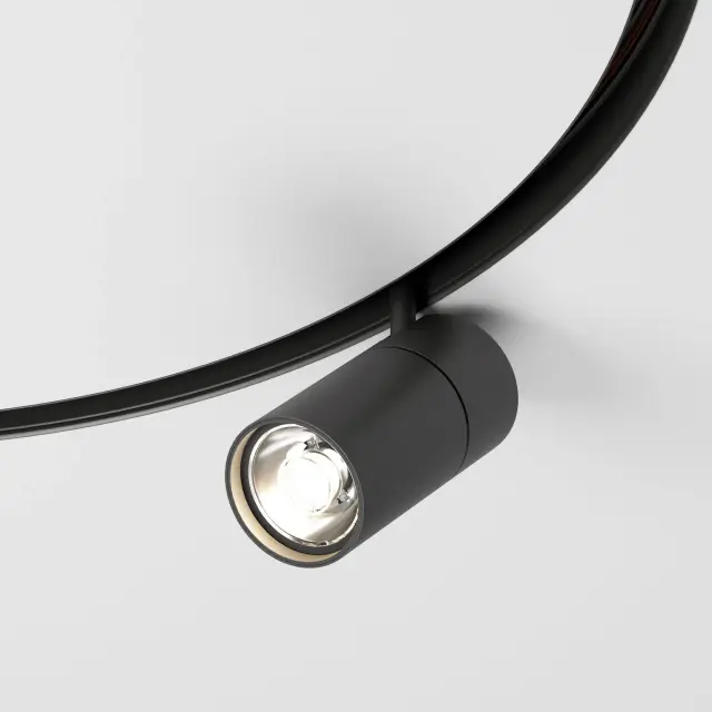 Slim Magnetic Трековый светильник для радиусного шинопровода 20W 4200K Comfi чёрный Ø 800мм 85187/01 — черный