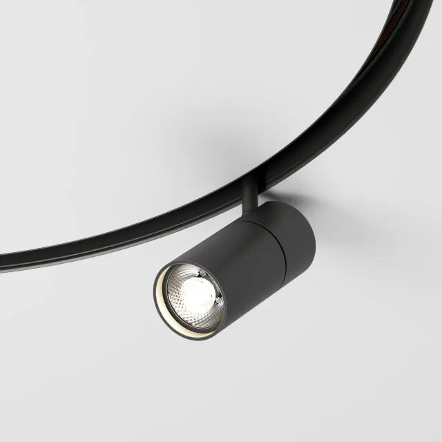 Slim Magnetic Трековый светильник для радиусного шинопровода 12W 4200K Comfi чёрный Ø 800мм 85188/01 — черный