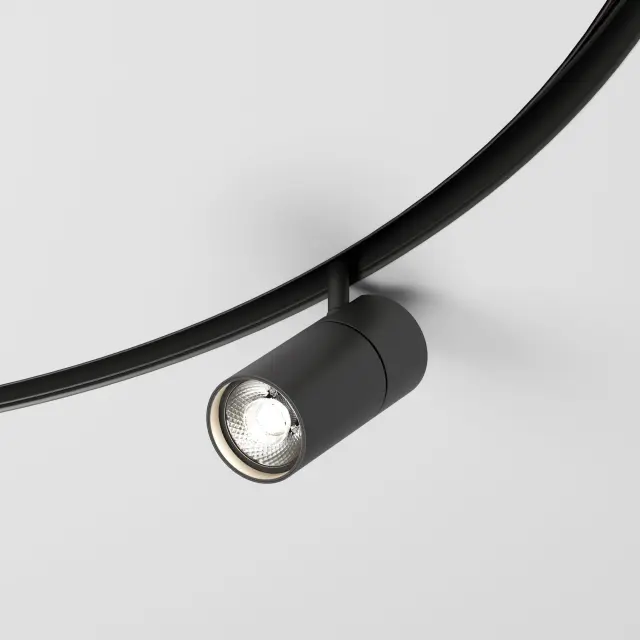 Slim Magnetic Трековый светильник для радиусного шинопровода 12W 4200K Comfi чёрный Ø 1200мм 85189/01 — черный