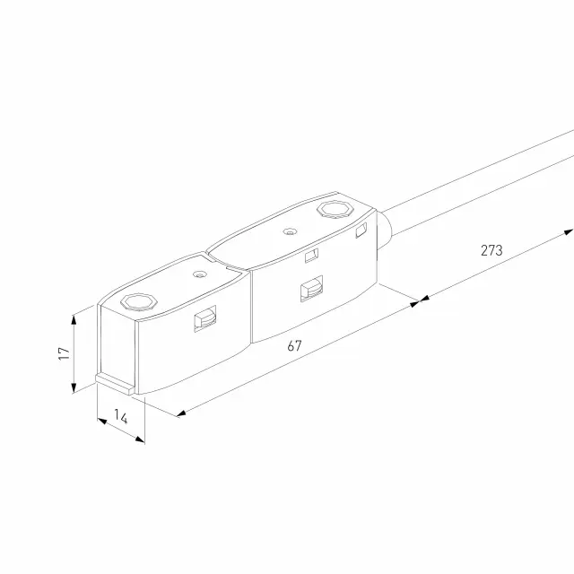 Slim Magnetic Ввод питания гибкий черный 85162/00, ракурс 3