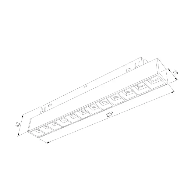 Slim Magnetic Умный трековый светильник 12W 2700-6500K Dim SL02 (черный) 85192/01, ракурс 7