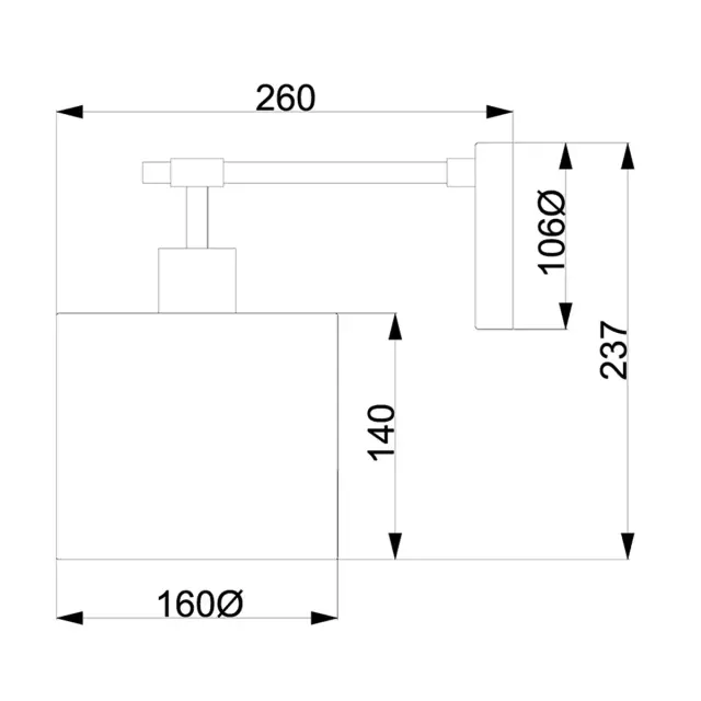 Бра Elstead Lighting BALANCE1-BKPN — черный, ракурс 6