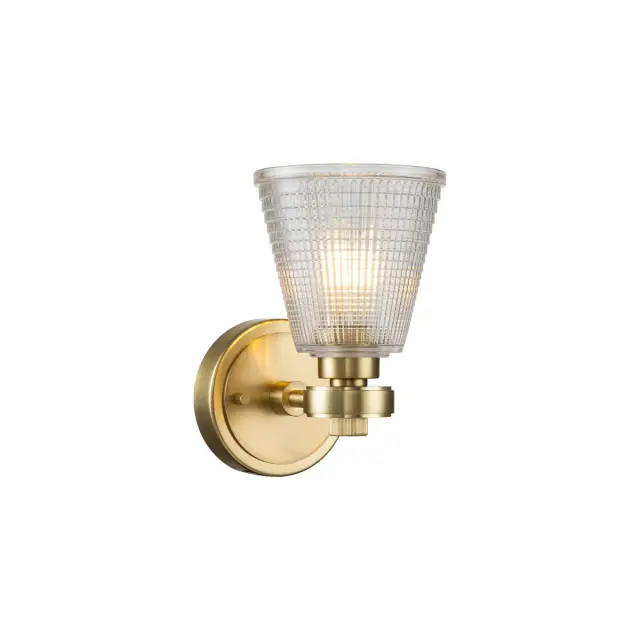Светильник для ванной комнаты Elstead Lighting BATH-GUNNIS1-BB — латунь, ракурс 2