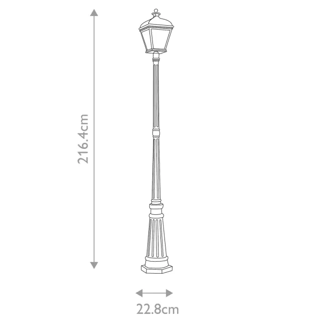 Фонарный столб Elstead Lighting BAYVIEW-5L-BK — черный, ракурс 6