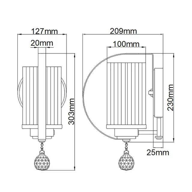 Бра Elstead Lighting CASSIE1 — никель, ракурс 8