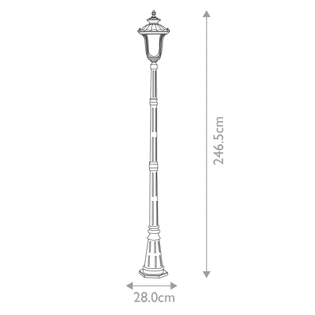 Фонарный столб Elstead Lighting CC5-M-BK — черный, ракурс 6