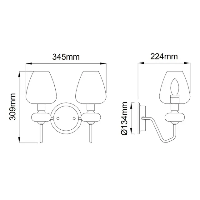 Бра Elstead Lighting DL-ARMAND2-AB — черный, ракурс 6