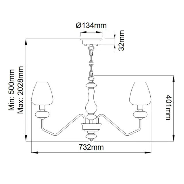 Люстра Elstead Lighting DL-ARMAND5-AB — черный, ракурс 6