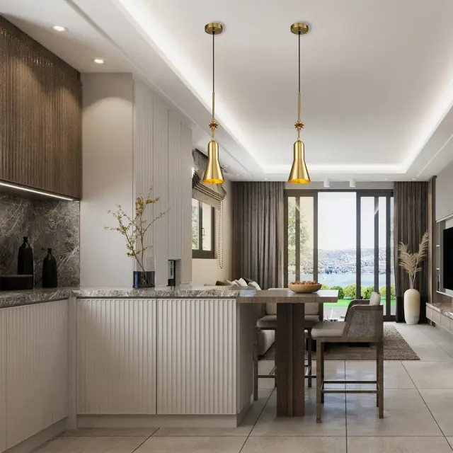Светильник Elstead Lighting ETOILE-P-M-AB — латунь, ракурс 7