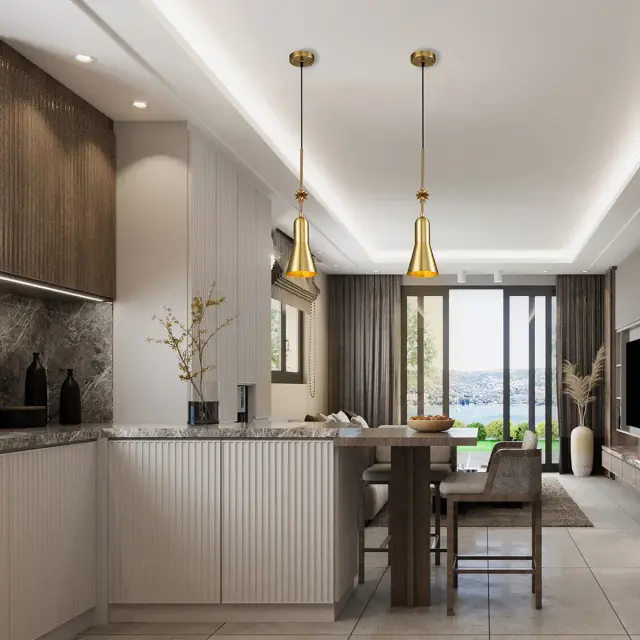 Светильник Elstead Lighting ETOILE-P-S-AB — латунь, ракурс 7