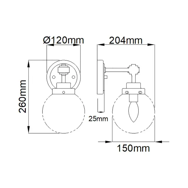 Бра Elstead Lighting KULA1 — хром, ракурс 6