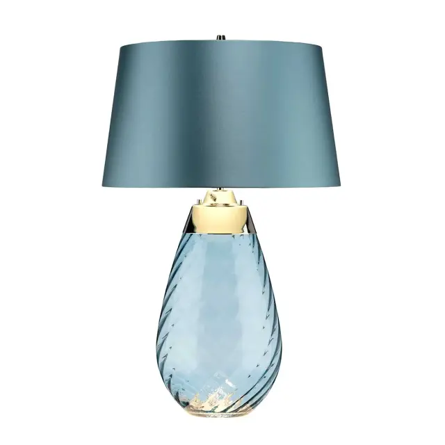 Настольная лампа Elstead Lighting LENA-TL-L-BLUE — синий, ракурс 4