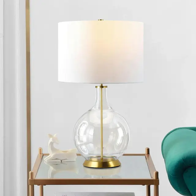 Настольная лампа Elstead Lighting ORB-CLEAR-AB-WHT — латунь, ракурс 7