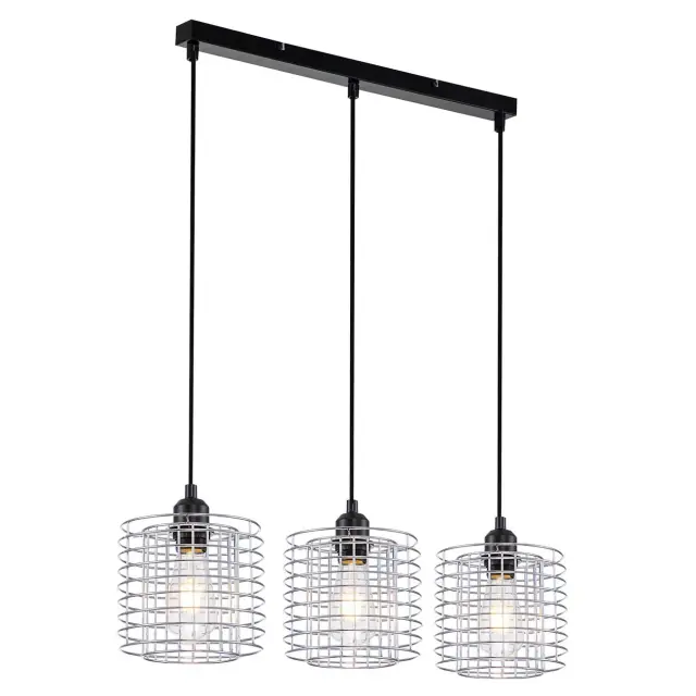 Светильник Escada 10190/3S Chrome GRID — черный, ракурс 3