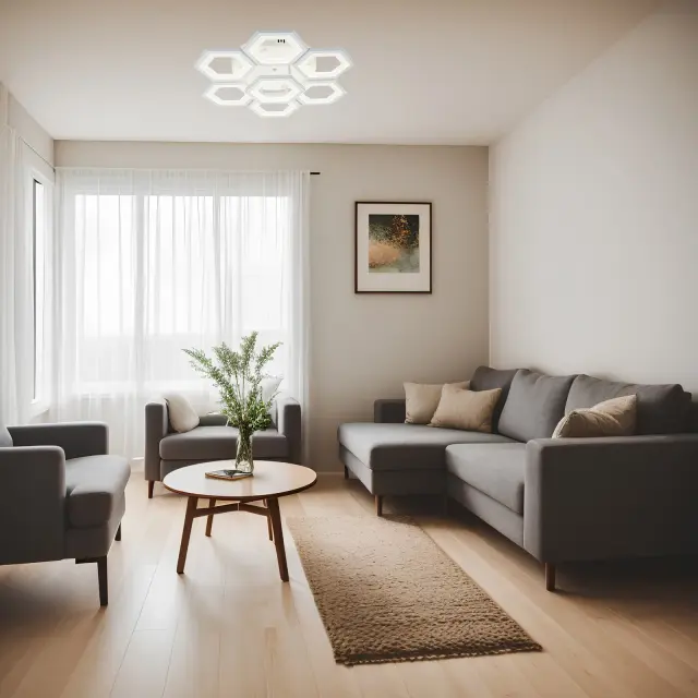 Люстра Escada 10204/7LED HEXAGON — белый, ракурс 6