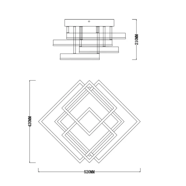 Люстра Escada 10229/4LED White UNION — белый, ракурс 7