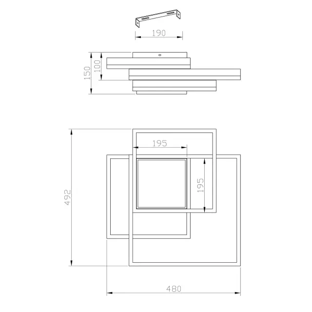 Люстра Escada 10242/4LED TWINS — черный, ракурс 7