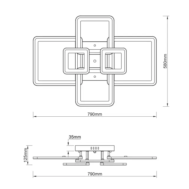 Люстра Escada 10286/6LED PLAIN — белый, ракурс 7