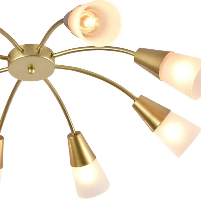 Люстра Escada 1100/8P Gold AQUILEGIA — золотой, ракурс 2