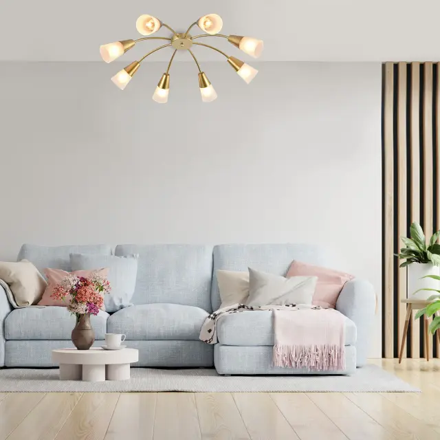 Люстра Escada 1100/8P Gold AQUILEGIA — золотой, ракурс 3