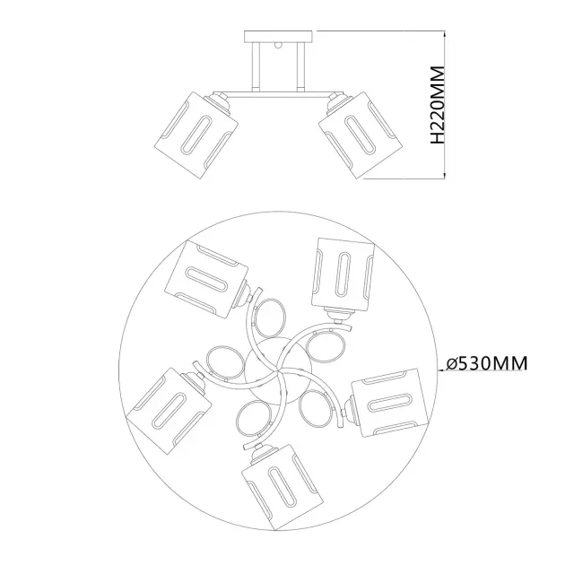 Люстра Escada 1120/5PL CALLUNA — хром, ракурс 5