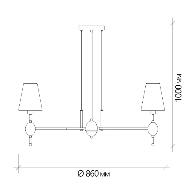 Люстра Escada 2106/8S ELEGY — никель, ракурс 6