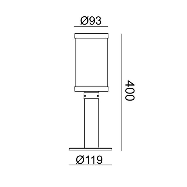 Уличный светильник Escada 30003G/01 — черный, ракурс 3
