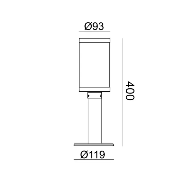 Уличный светильник Escada 30003G/03 — черный, ракурс 3