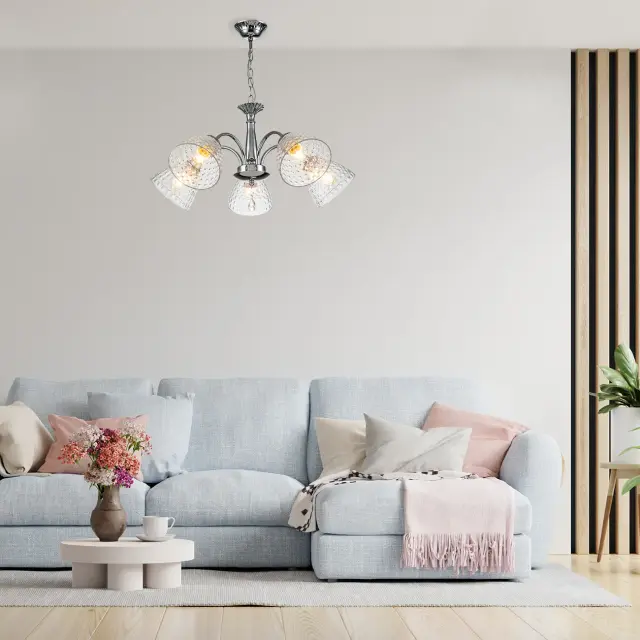 Люстра Escada 658/5PL Chrome FREESIA — хром, ракурс 6