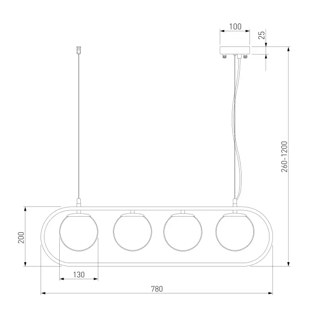Светильник Eurosvet 50089/4 хром RINGO, ракурс 4