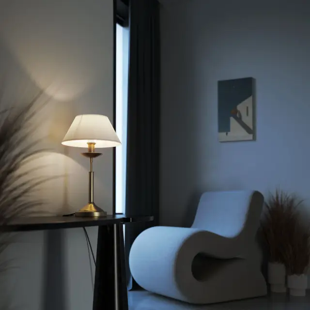 Настольная лампа Eurosvet 01010/1 античная бронза HOTEL, ракурс 2