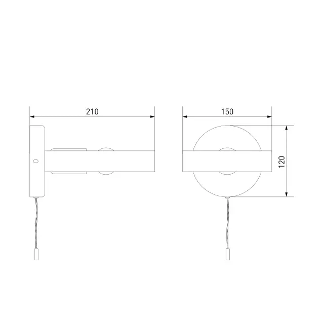 Бра Eurosvet 70056/1 черный KLARK, ракурс 4