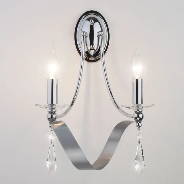 Бра Eurosvet 60064/2 хром ADELIA — серебряный