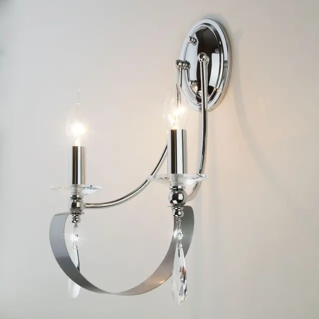Бра Eurosvet 60064/2 хром ADELIA — серебряный, ракурс 2