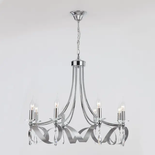 Люстра Eurosvet 60064/8 хром ADELIA — серебряный