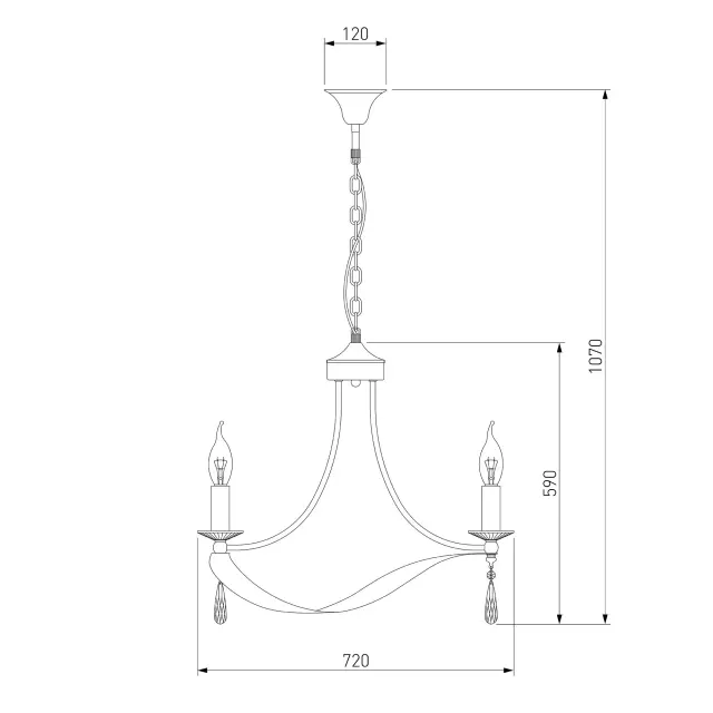 Люстра Eurosvet 60064/8 хром ADELIA — серебряный, ракурс 4