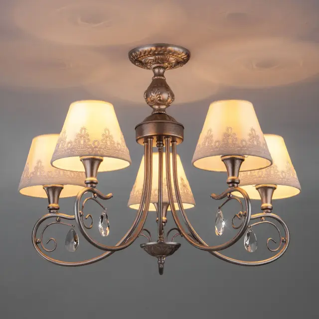 Люстра Eurosvet 60069/5 серебро INCANTO — серебряный, ракурс 2