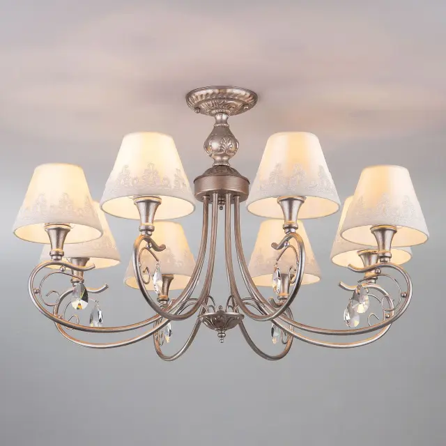 Люстра Eurosvet 60069/8 серебро INCANTO — серебряный, ракурс 3