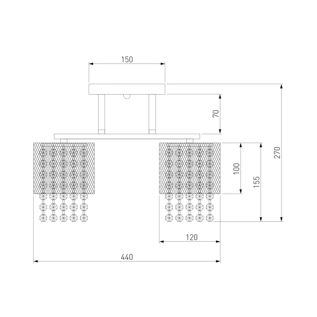 Люстра Eurosvet 30137/5 золото BONNIE — золотой, ракурс 4